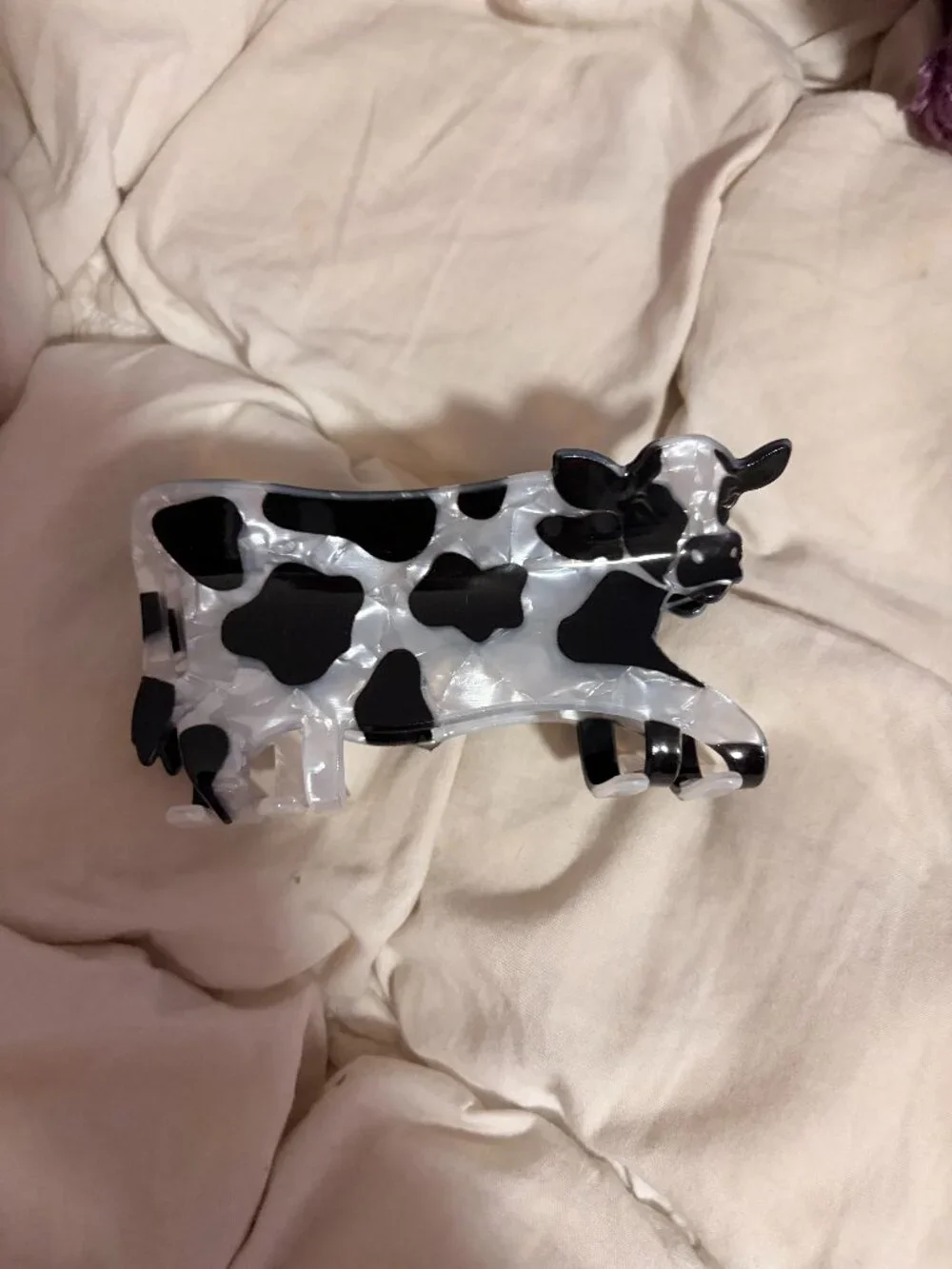 Cow Print Claw Clip Aesthetic Hair Accessory Farmcore Y2K Trendy